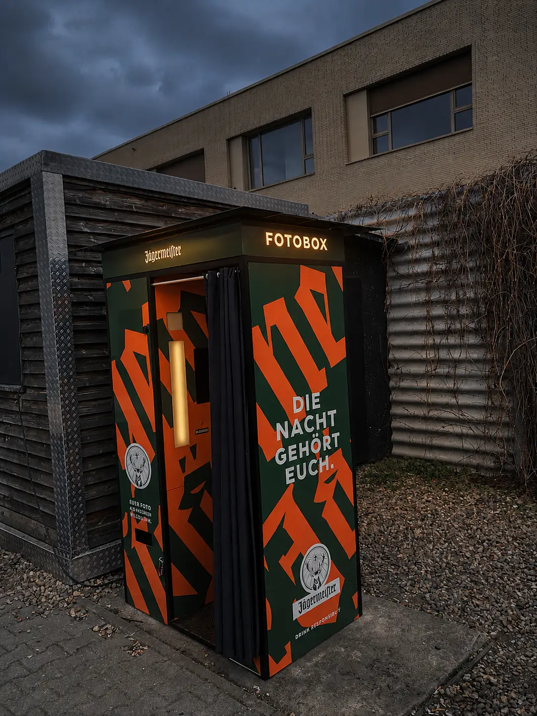 Jägermeister Fotobox an der Columbiahalle Berlin