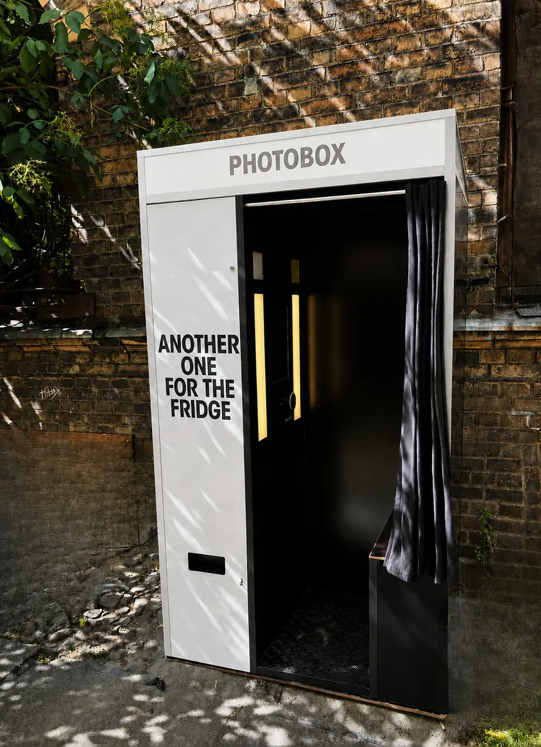 Gebrandete Fotobox im Ölgarten Berlin
